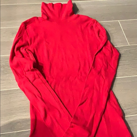 Red Ribbed Long Sleeve Turtleneck FINAL PRICE 🎉🎉 - Picture 2 of 3